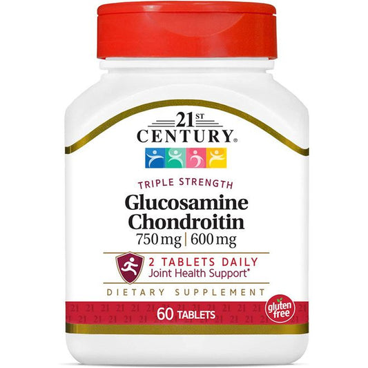 21st Century Glucosamine / Chondroitin, Triple Strength, 750 Mg / 600 Mg, 60 Tablets