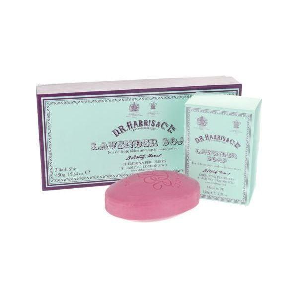 D. R. Harris & Co Lavender Box of 3 Bath Soaps 450g