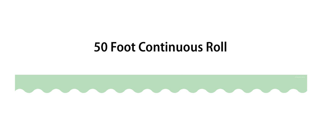 Teacher Created Resources Mint Green Scalloped Border Trim, 50 ft