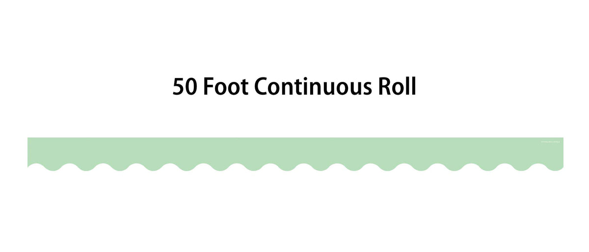 Teacher Created Resources Mint Green Scalloped Border Trim, 50 ft