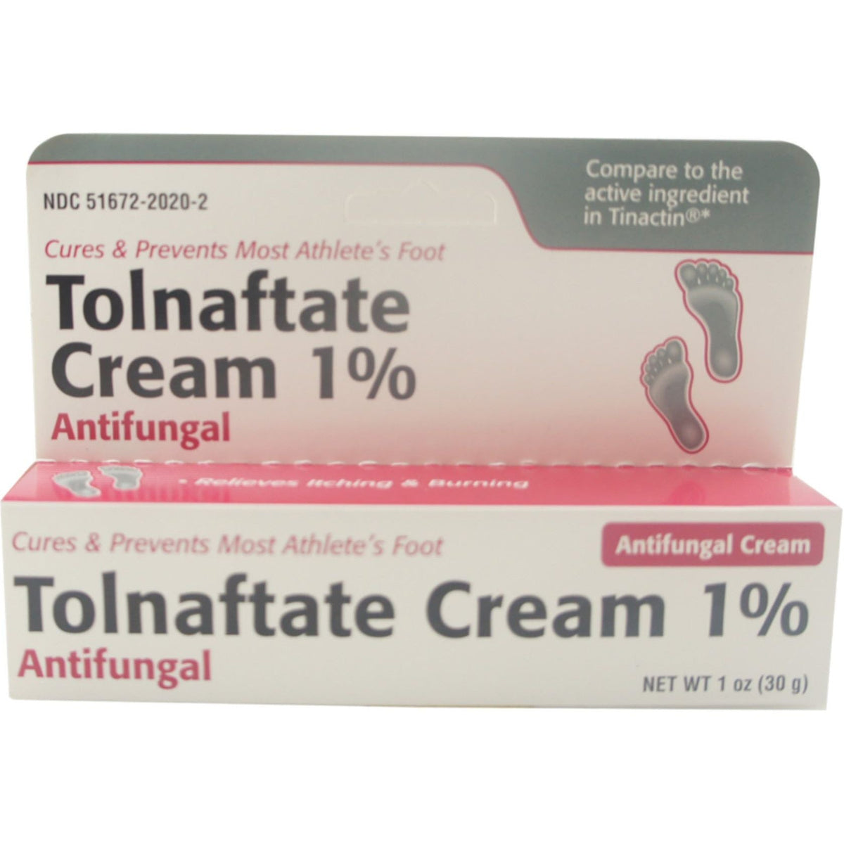 Taro Tolnaftate Antifungal Cream 1%, Maximum Strength, 1 oz (30g)