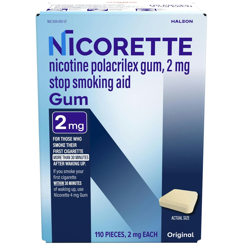 Nicorette Stop Smoking Aid, 2 Mg, Gum, Original