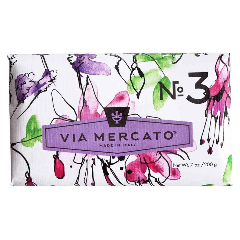 Via Mercato Nro. 3 Soap (Pepe Rosa, Lavender & Vanilla Bean) 7oz