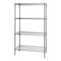 18"D x 42"W Stainless Steel Wire Shelves (4-Pack)