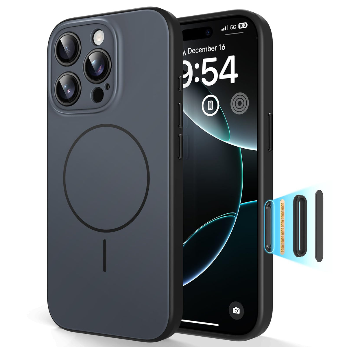 TAURI for iPhone 16 Pro Case, Upgrade Full Camera Protection, Camera Control