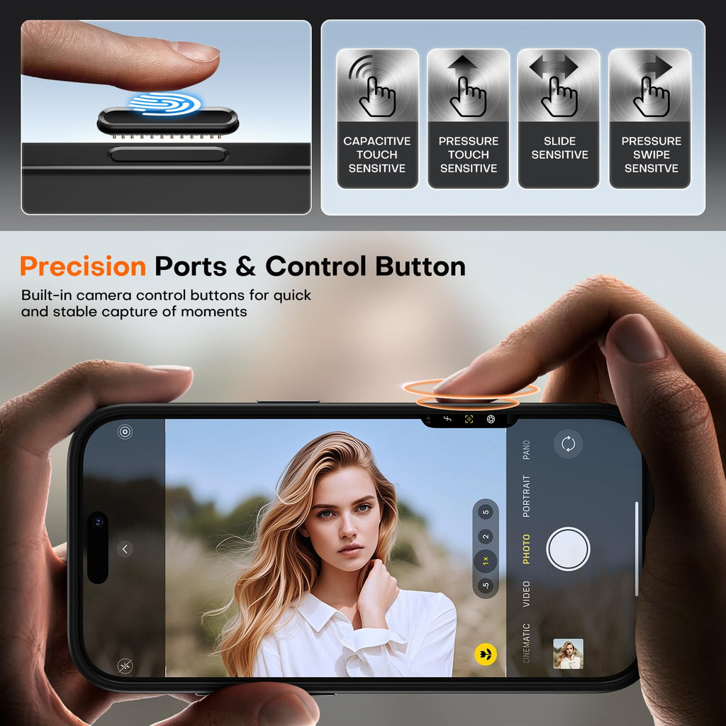 TAURI for iPhone 16 Pro Case, Upgrade Full Camera Protection, Camera Control