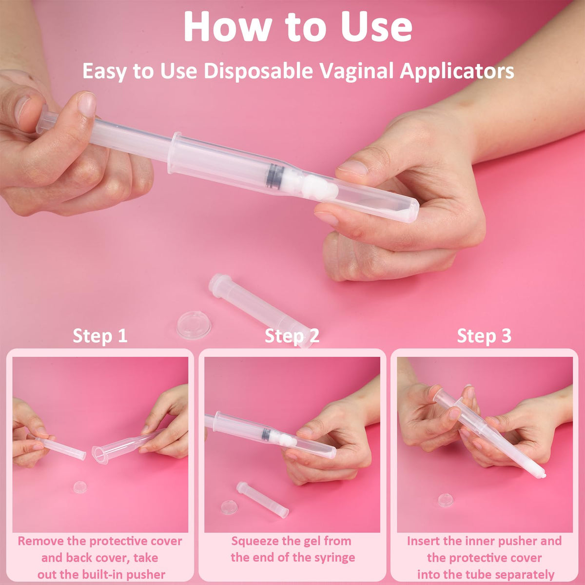 SISUYUEE 3g Disposable Vaginal Cream Applicators, Universal Empty Round Tube