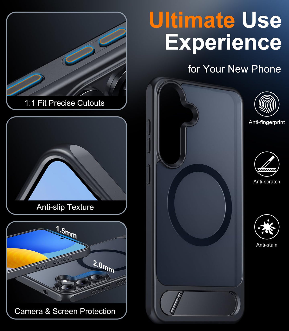 [Like New] Temdan Magnetic Shockproof Slim Case for Samsung Galaxy S25