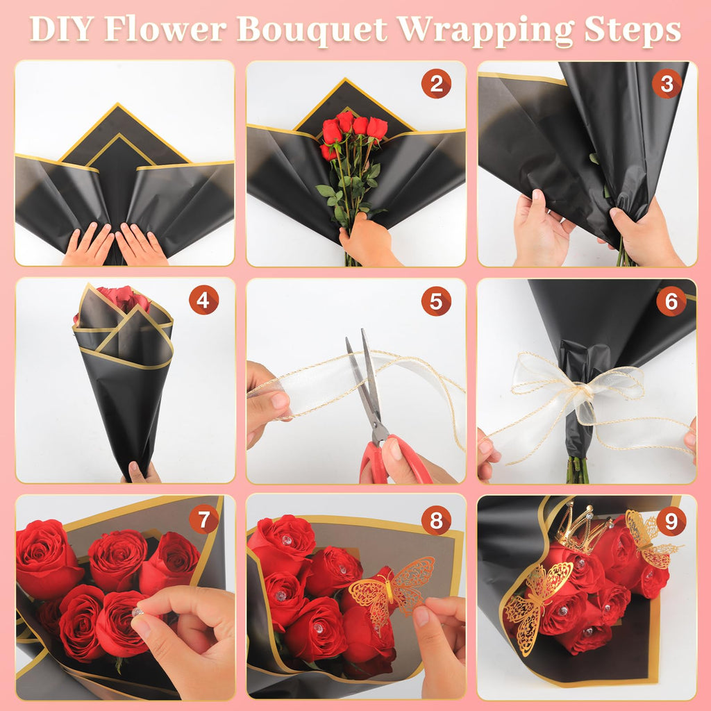 BESUPERT 260-Piece Bouquet Wrapping Craft Supplies Kit