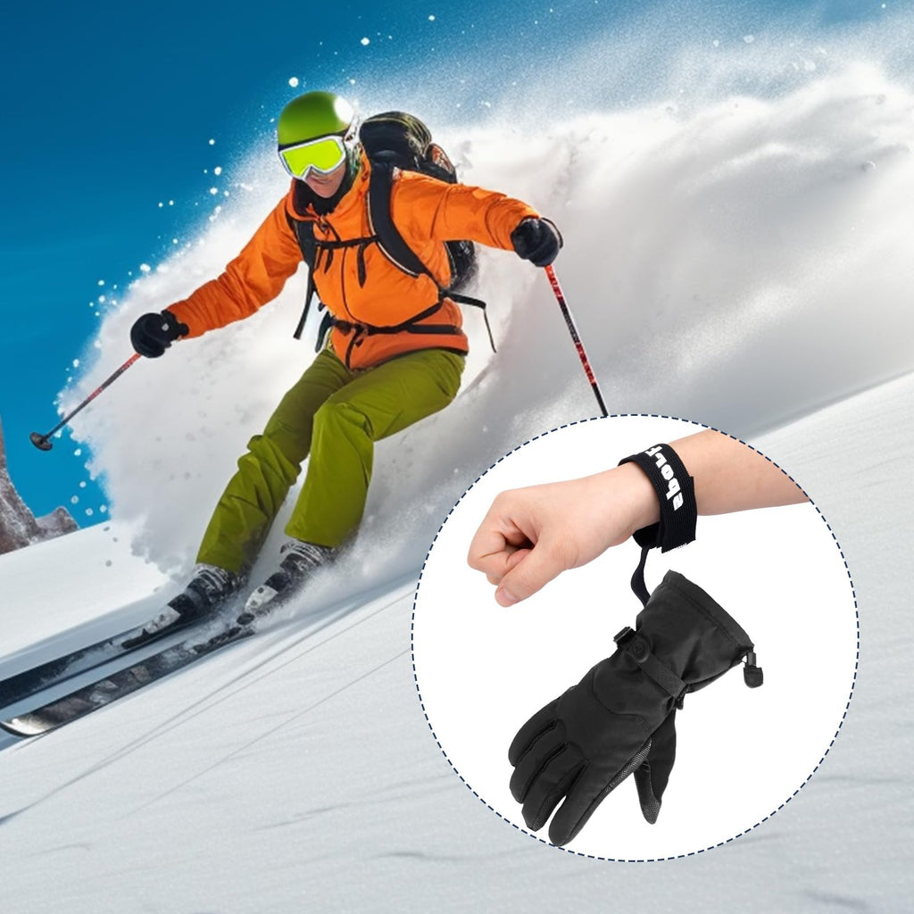 4-Piece Ski and Snowboard Glove Safety Strap Set