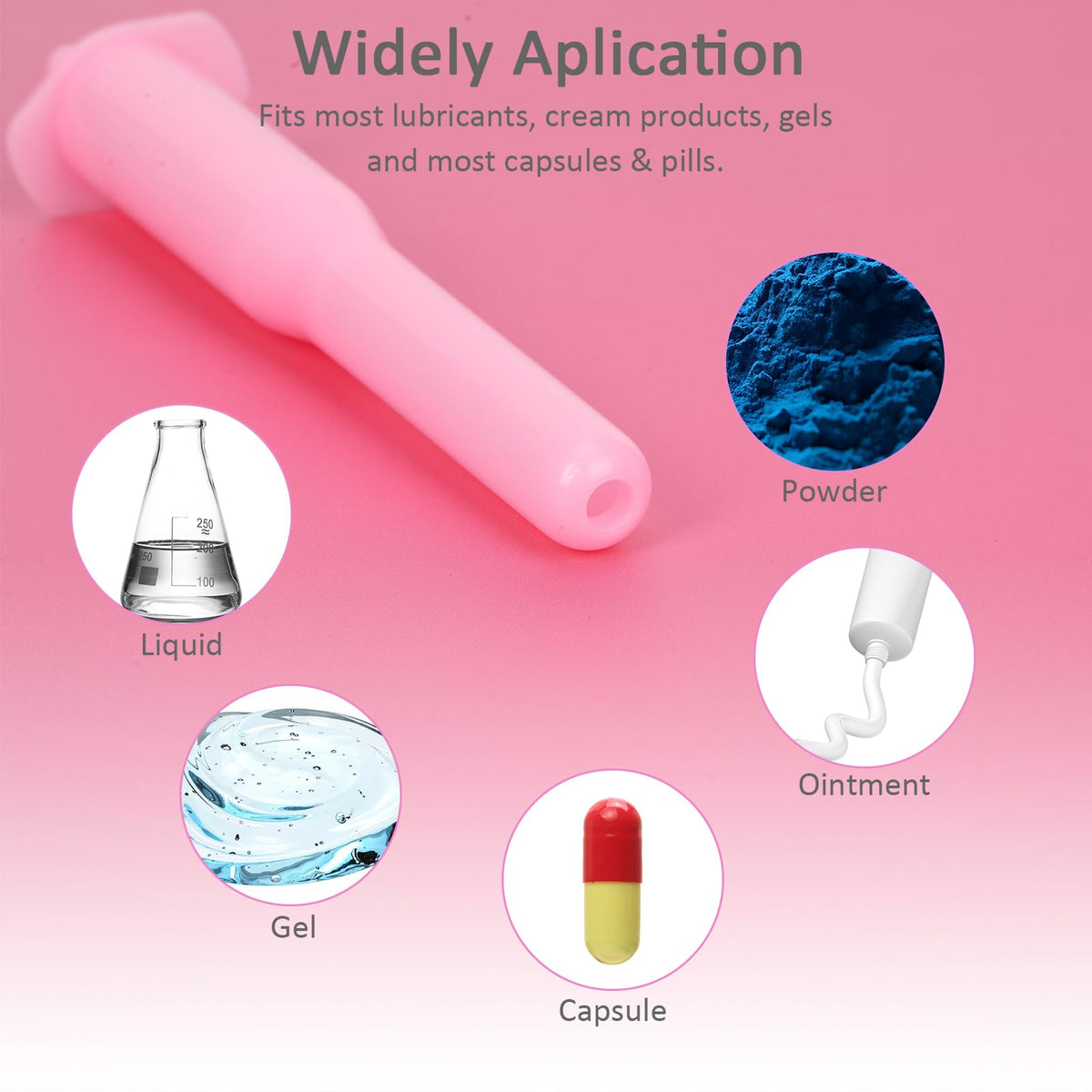 SISUYUEE 3g Disposable Vaginal Cream Applicators, Universal Empty Round Tube