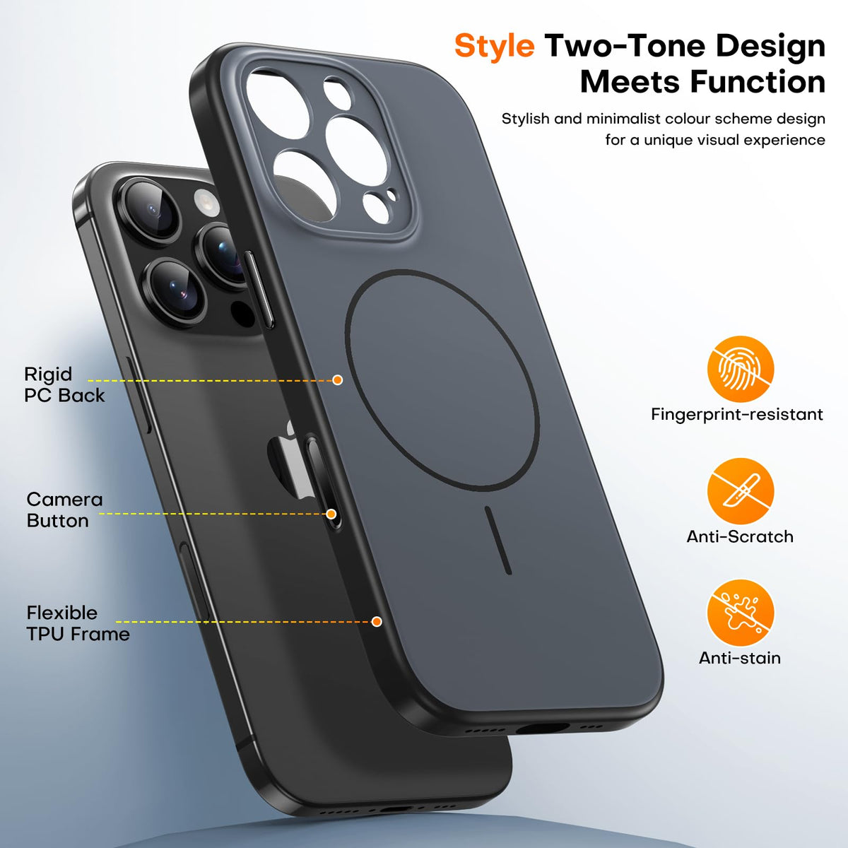 TAURI for iPhone 16 Pro Case, Upgrade Full Camera Protection, Camera Control