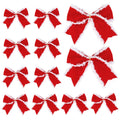 Chffcuh 12 PCS Red Christmas Bows, 6 Inch Large Wreaths Bows for Christmas Tree