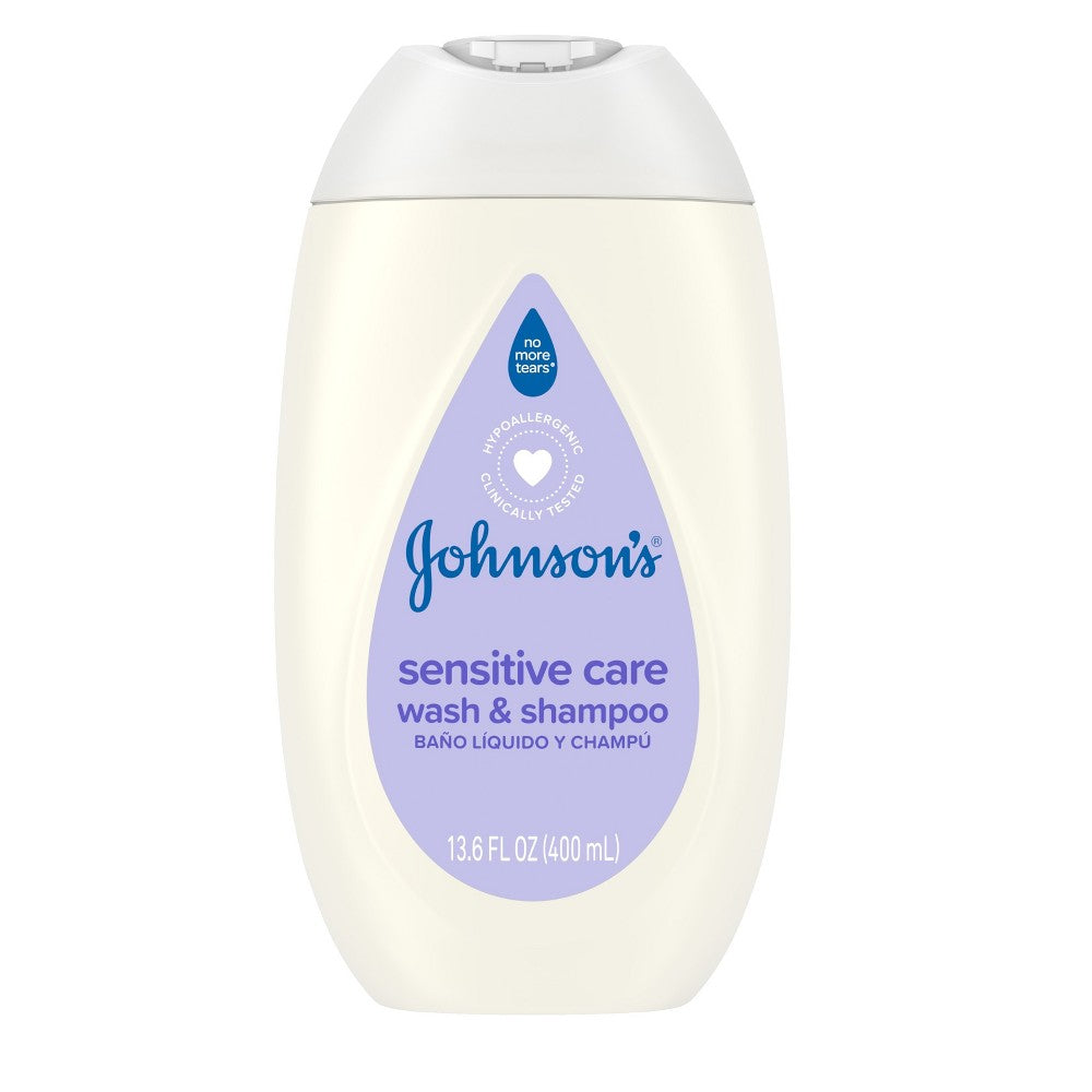 Johnson's Sensitive Care Lightly Scented  Wash & Shampoo  13.6  Oz