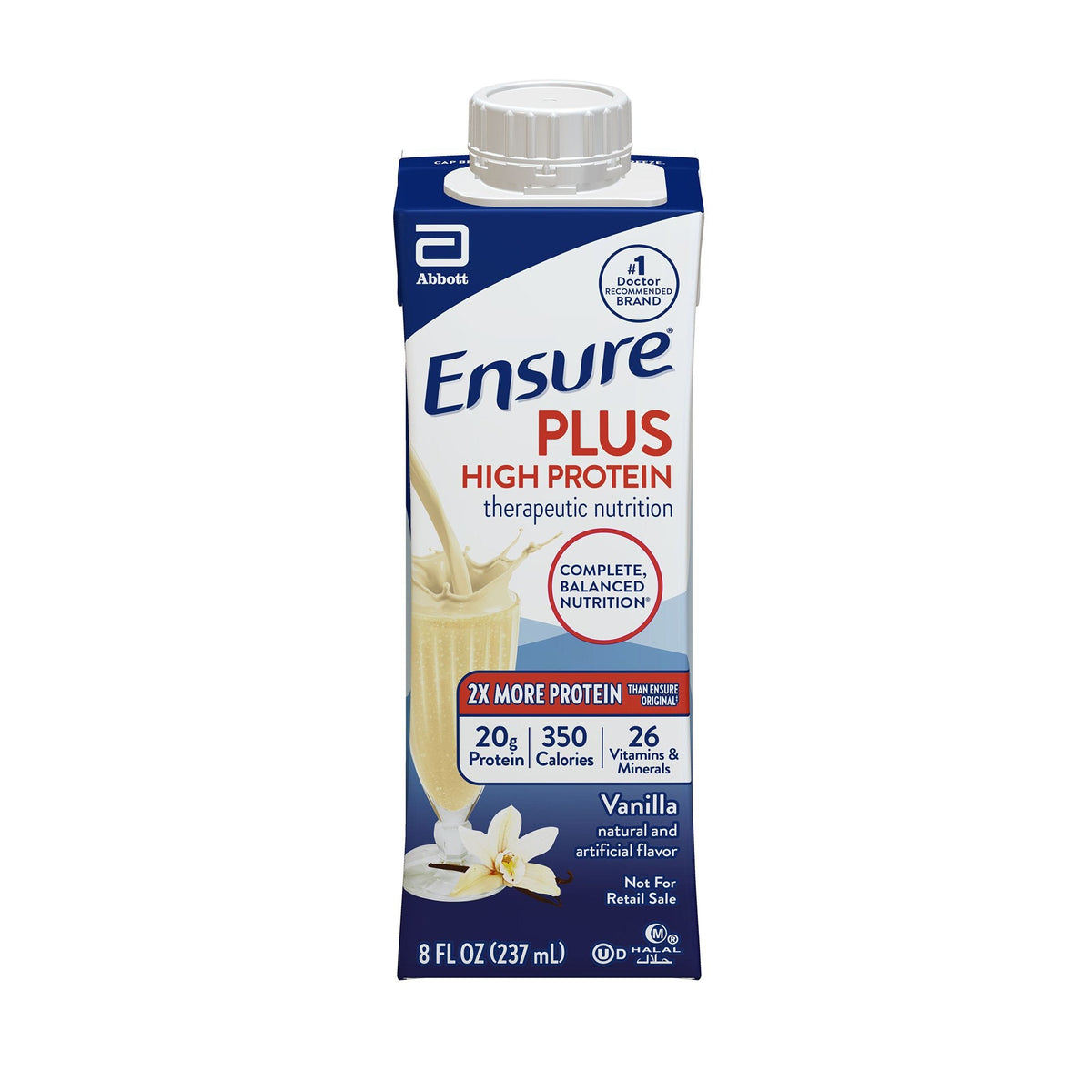 Abbott Nutrition Oral Supplement Ensure Plus High Protein Vanilla Flavor Ready To Use 8 Oz. Re