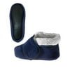 Silvert s Men’s & Women’s Extra Wide Soft Fleece Diabetic Bootie Slippers For Seniors Navy