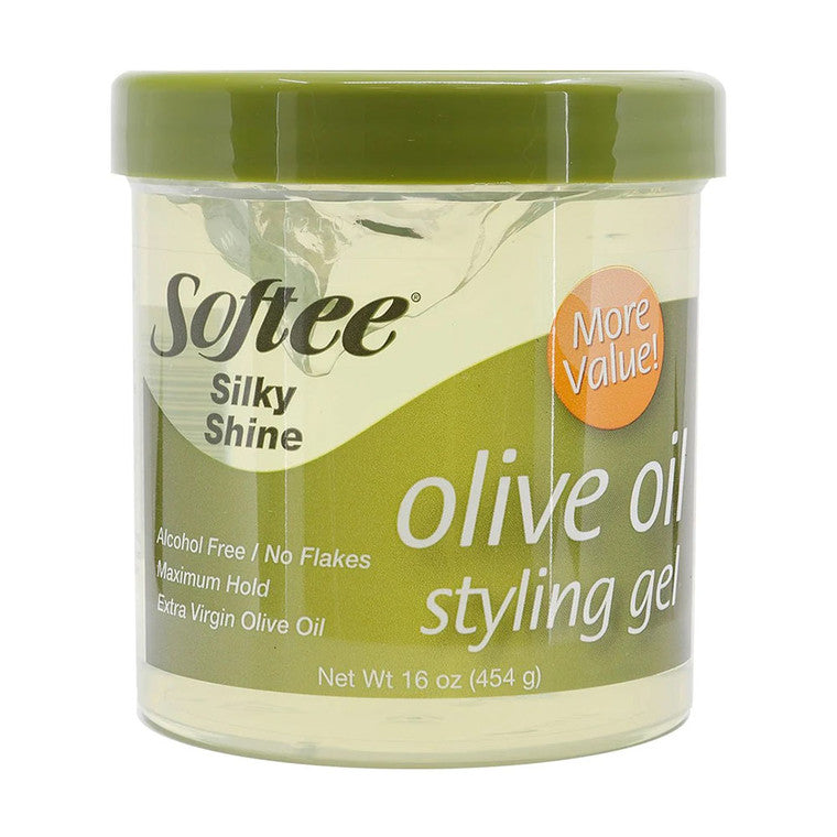 Softee Silky Shine Olive Oil Styling Gel, 16 Oz