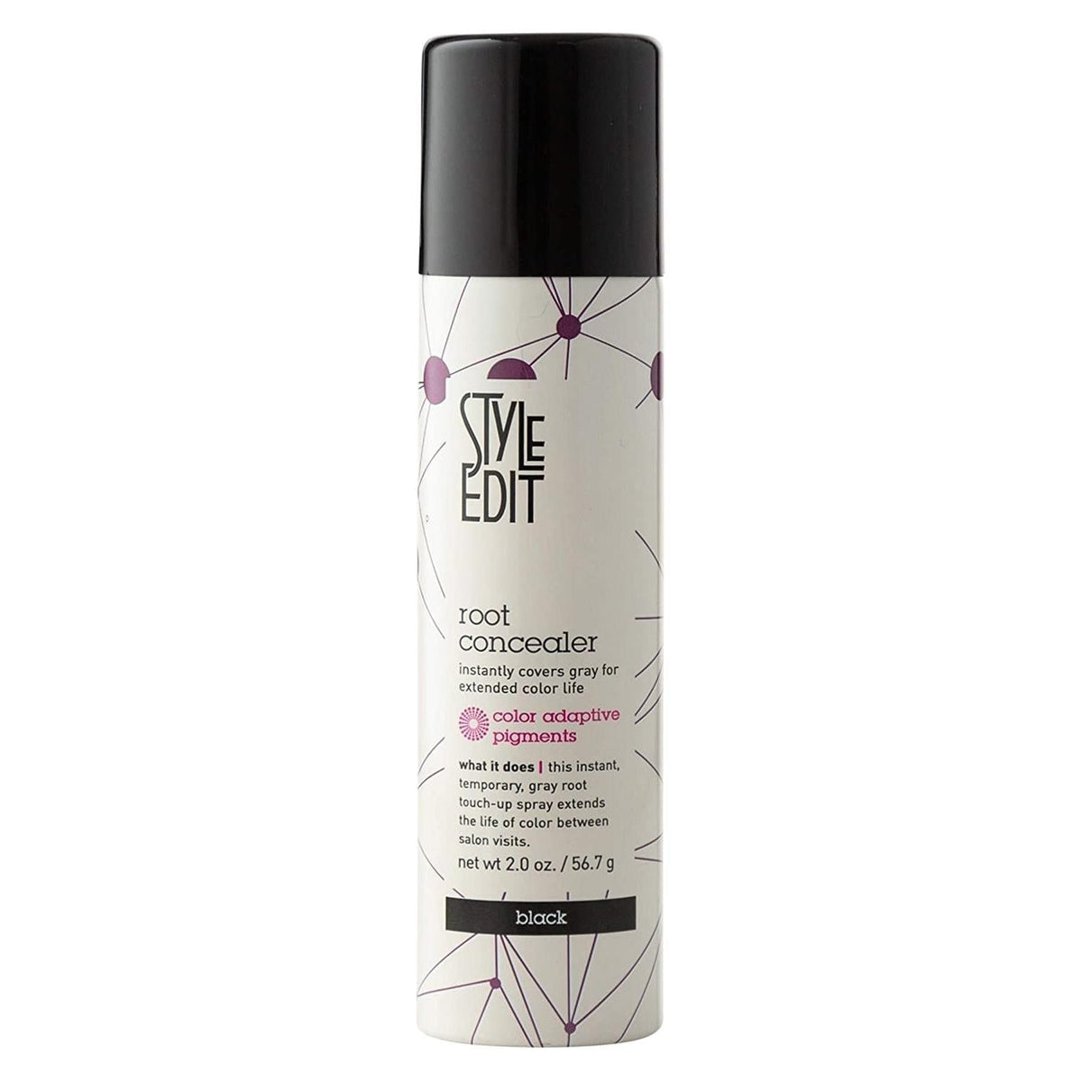 Style Edit Root Concealer Spray Black 2 Oz
