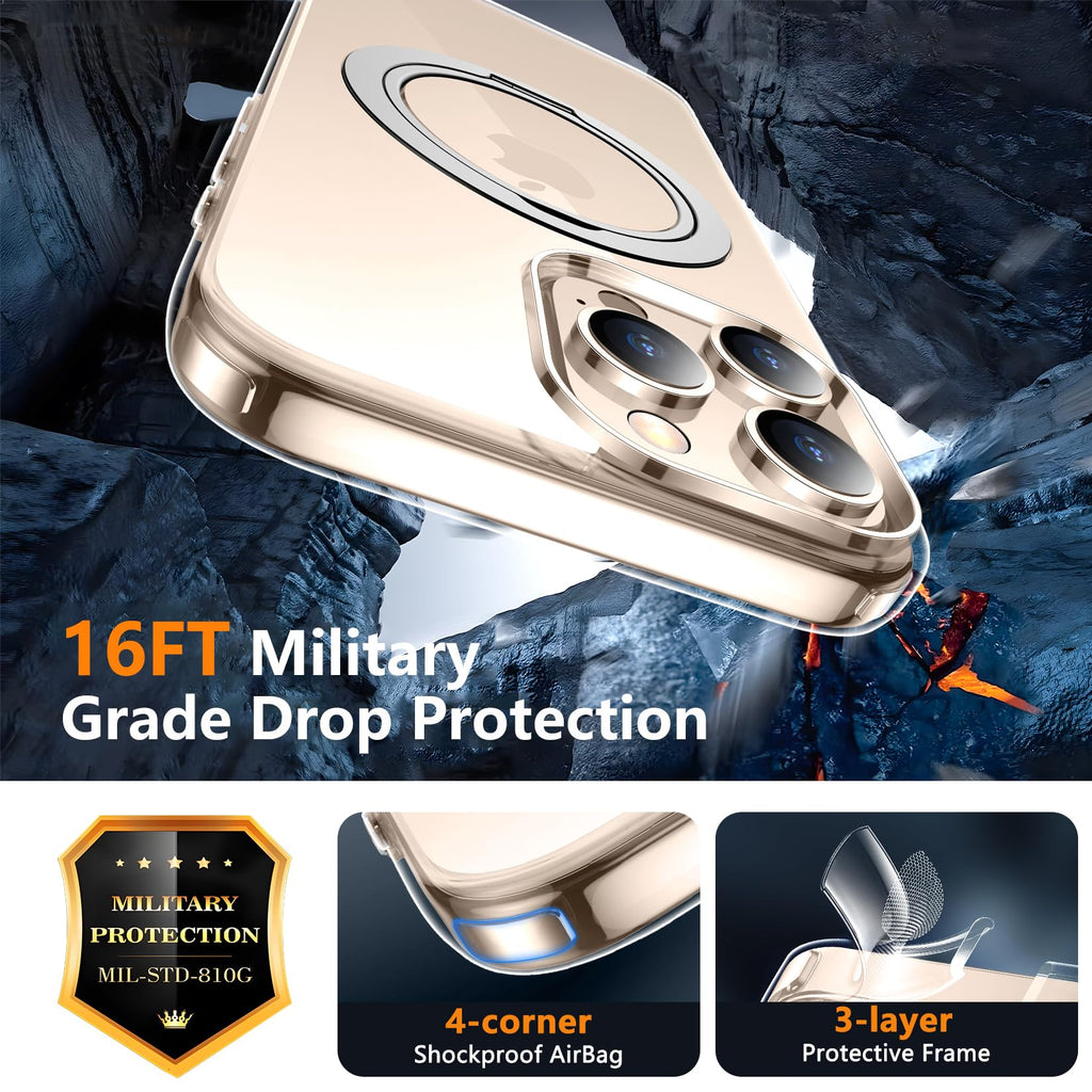 [Like New] Temdan 6.9-Inch Clear Kickstand Case for iPhone 16