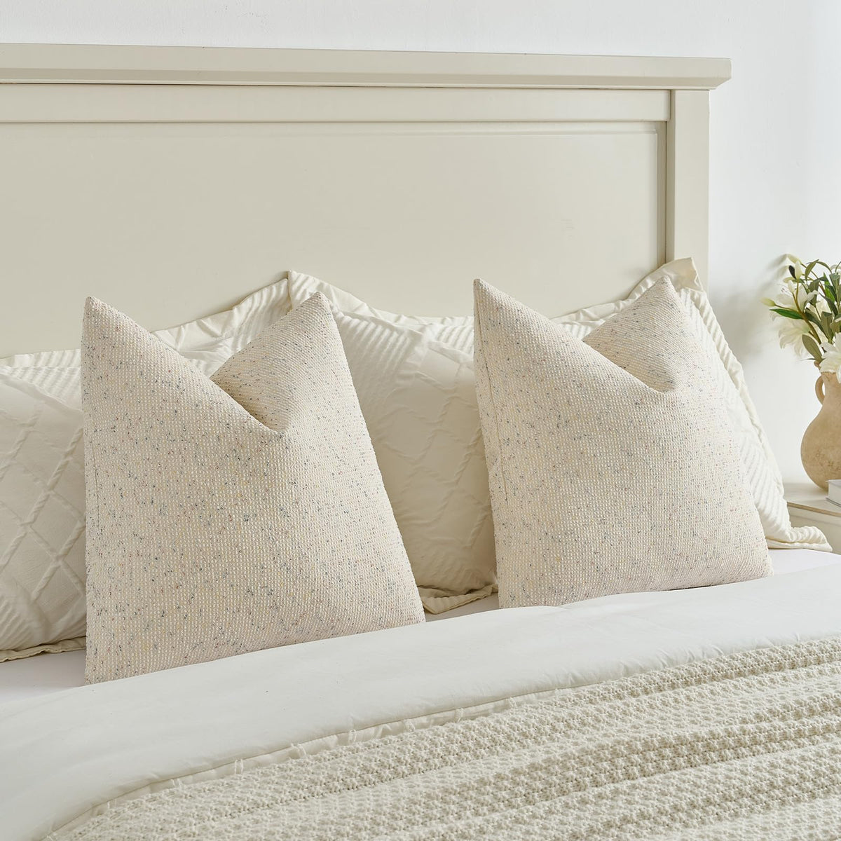 [Like New] FUTEI Chenille Throw Pillow Covers, Pack of 2