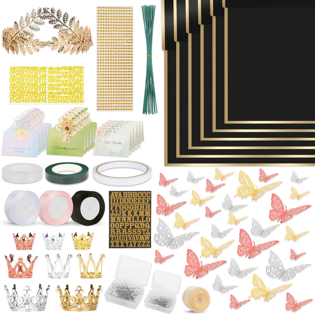 BESUPERT 260-Piece Bouquet Wrapping Craft Supplies Kit
