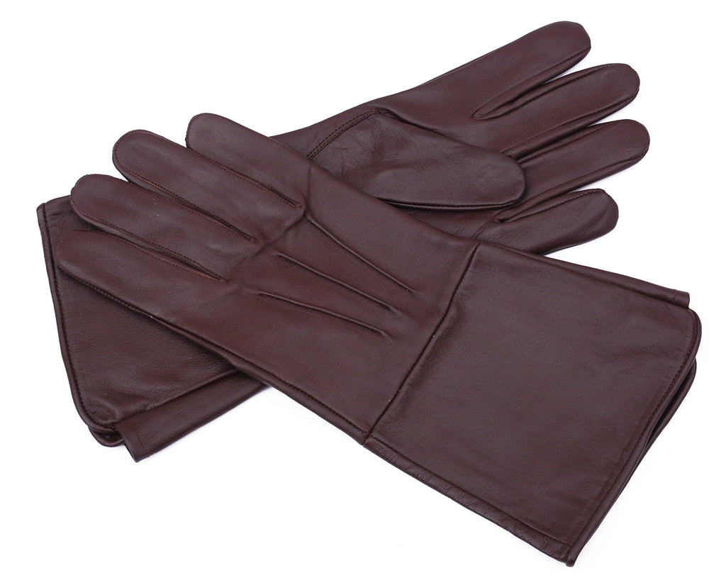 Genuine Leather Gloves, Brown, XX-Large