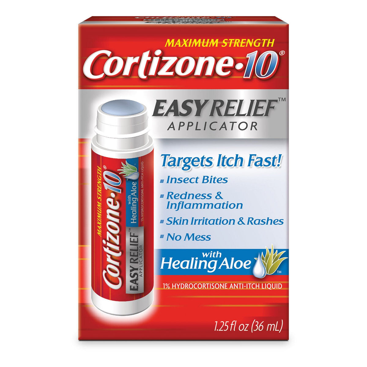 Cortizone-10 Maximun Strength Easy Relief Anti-Itch Liquid Applicator, 1.25 Fl Oz