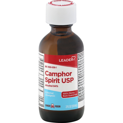 Leader Camphor Spirit 10% External Analgesic Liquid – 2 oz