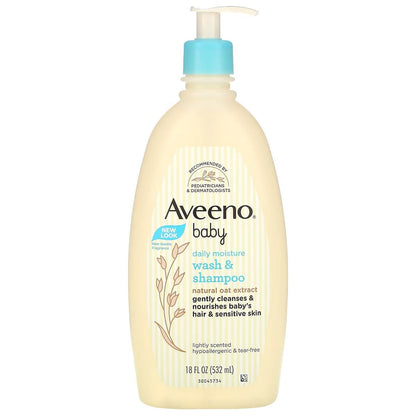 Aveeno Baby Daily Moisture Body Wash & Shampoo Oat Extract 8 Fl. Oz