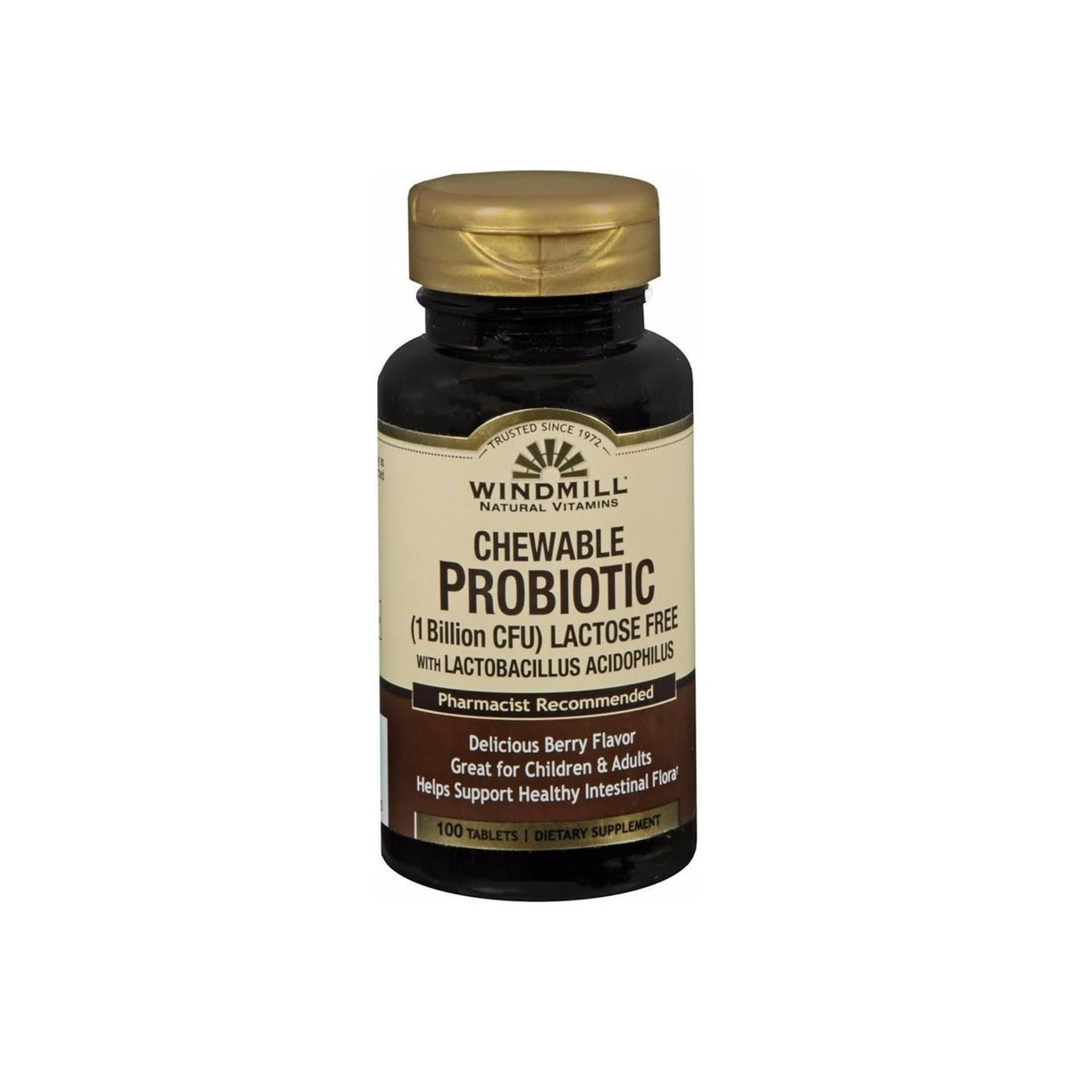 Windmill Probiotic Lactose Free Berry Chewables - 100 Count