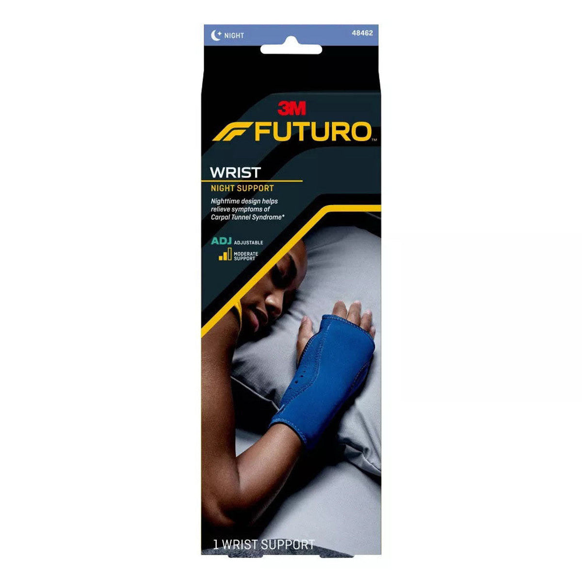 FUTURO Night Wrist Support - Adjustable Sleep Support Brace, Fits Right or Left Hand