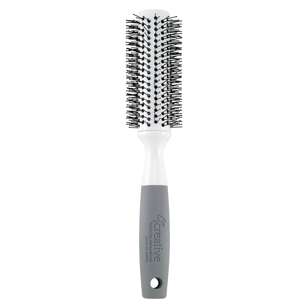 Solid Round Barrel Nylon Bristle  Hair Brush