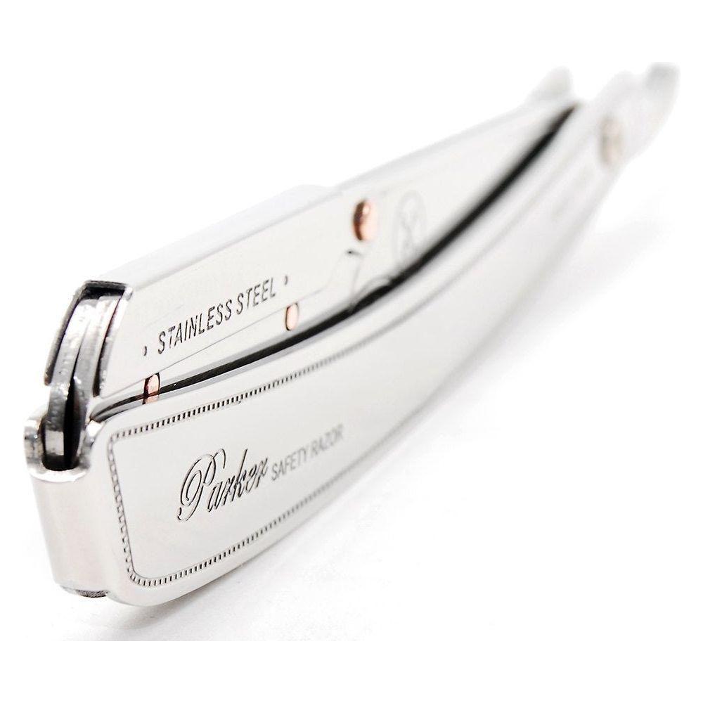 Parker SRX Heavy Duty Stainless Steel Handle Clip Type Barber Straight Razor