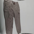 SANTINY Women's Cargo Joggers SAK1052, Light Grey, XXL