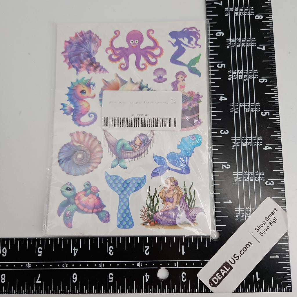 Mermaid and Ocean Life Sticker Sheet