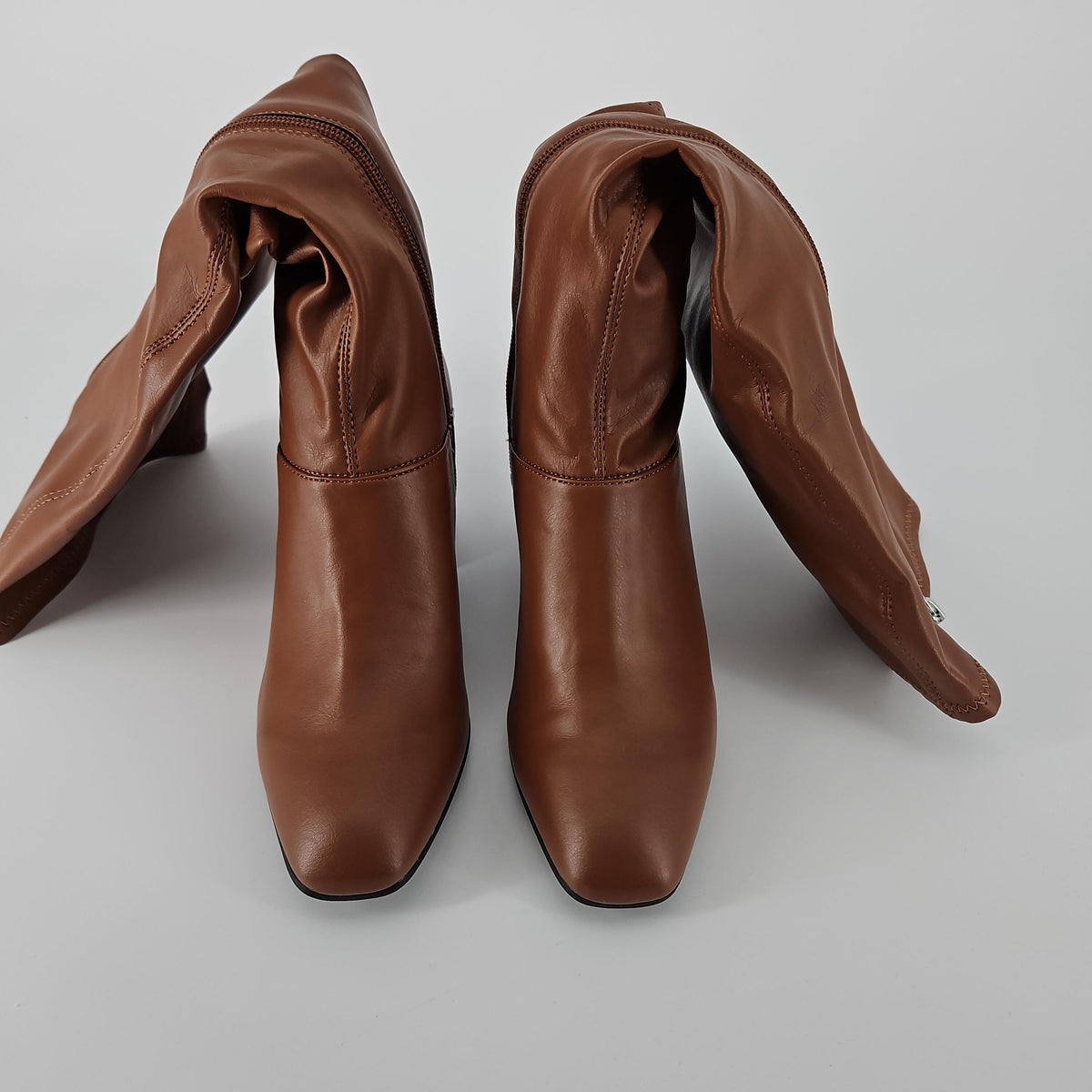 [Like New] Tall Side-Zip Block-Heel Boots