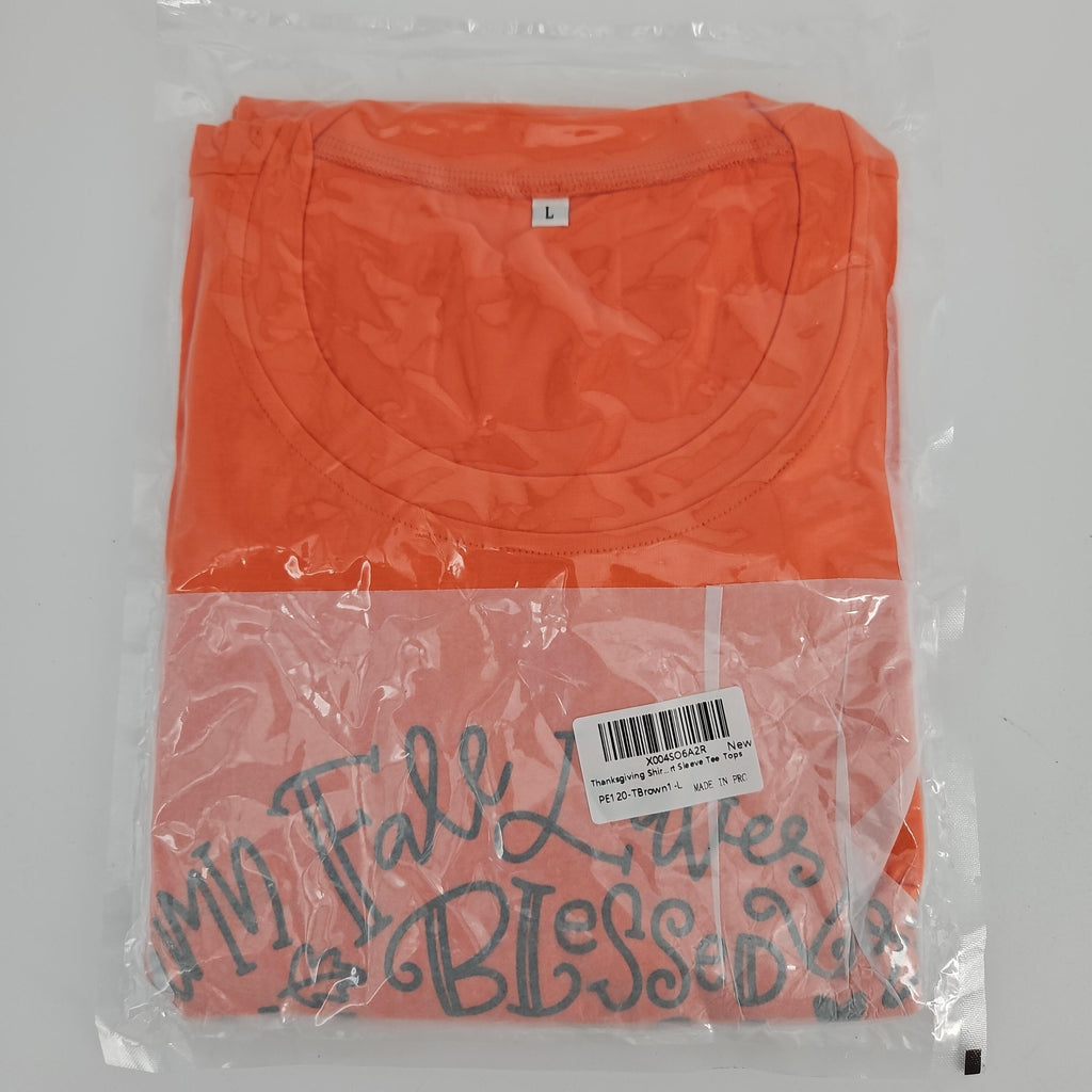 Thanksgiving Turkey Graphic Short-Sleeve Tee, Size L