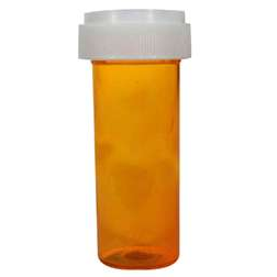 60 Dram Amber Vials with Reversible Caps – 90 Count