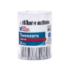 GNP Stainless Steel Slant Tip Tweezers (1 Count)