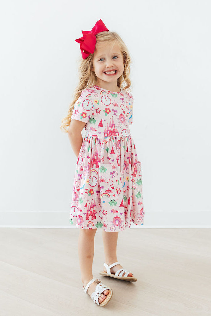 Princess & the Froggie S/S Pocket Twirl Dress