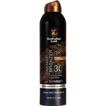 Australian Gold SPF 30 Continuous Spray Bronzer Shimmer 6 oz